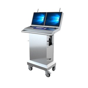 עמדת עגלה רפואית עם מחשב